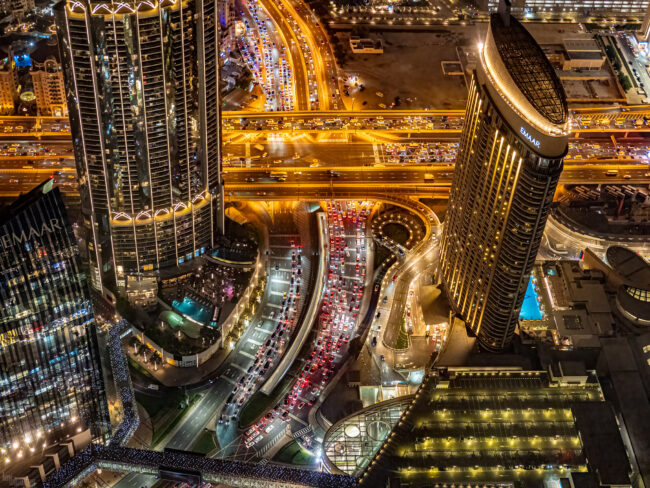 View from Burj Khalifa observation deck<p> Dubai, United Arab Emirates (2024)