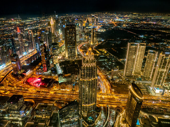 View from Burj Khalifa observation deck<p> Dubai, United Arab Emirates (2024)