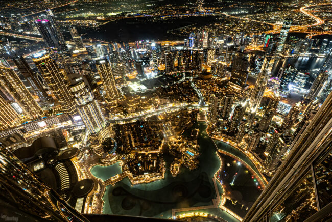 View from Burj Khalifa observation deck<p> Dubai, United Arab Emirates (2024)